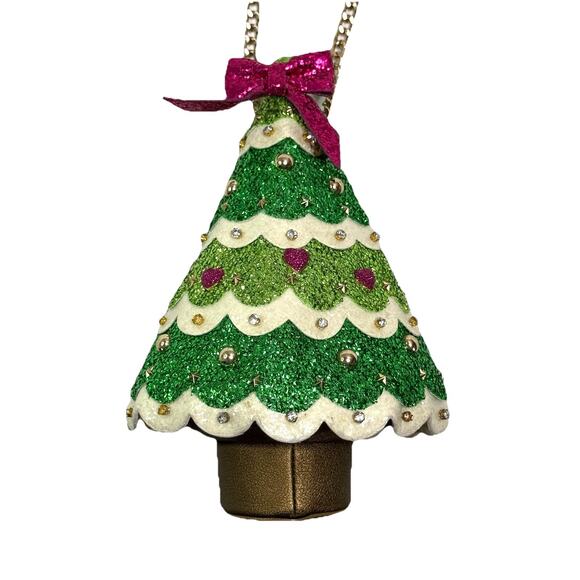Betsey Johnson Kitsch Christmas Tree Crossbody Purse Handbag Green RARE Spruce - Picture 2 of 16